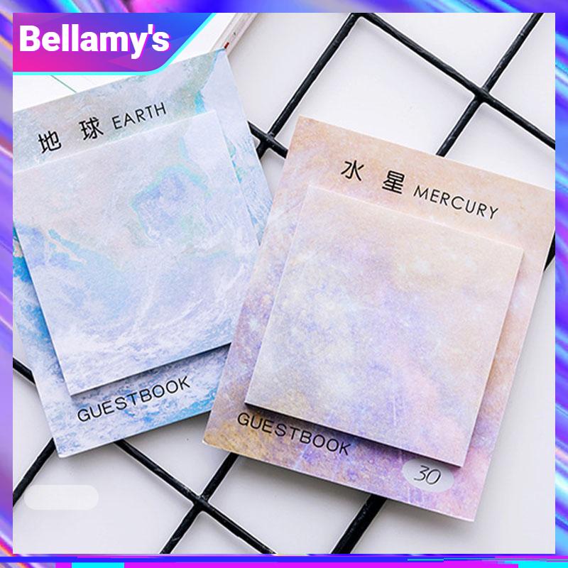 

COD ❤️ Kertas Memo Sticky Note Bentuk Kotak Motif Planet Lucu-Bellamy's