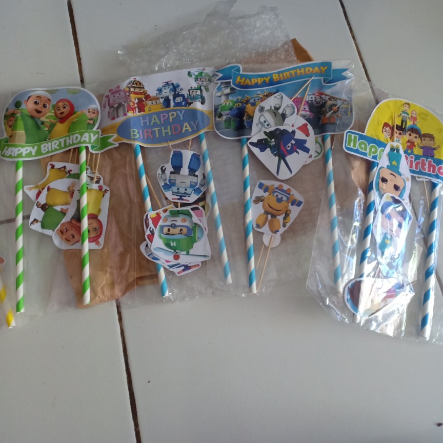 Hiasan Kue Cake Topper Birthday C1 Spongebob Isi 7