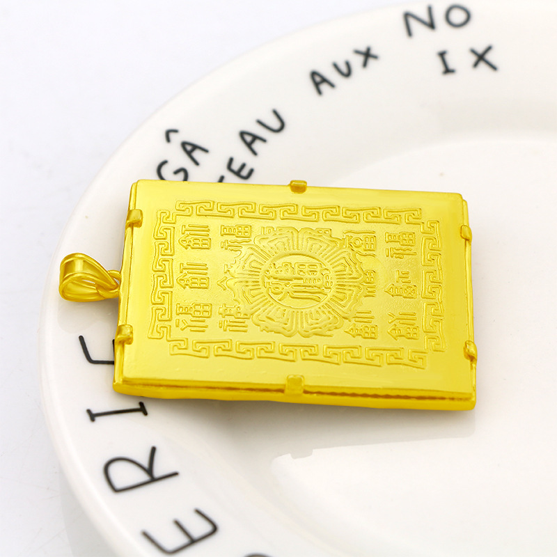 Kalung Emas Asli Kadar 375 Dengan Liontin Tag Buddha Untuk Pria