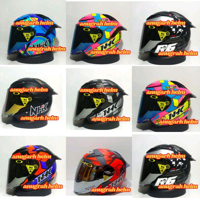HELM NHK R6 MOTIF/polos PAKET GANTENG