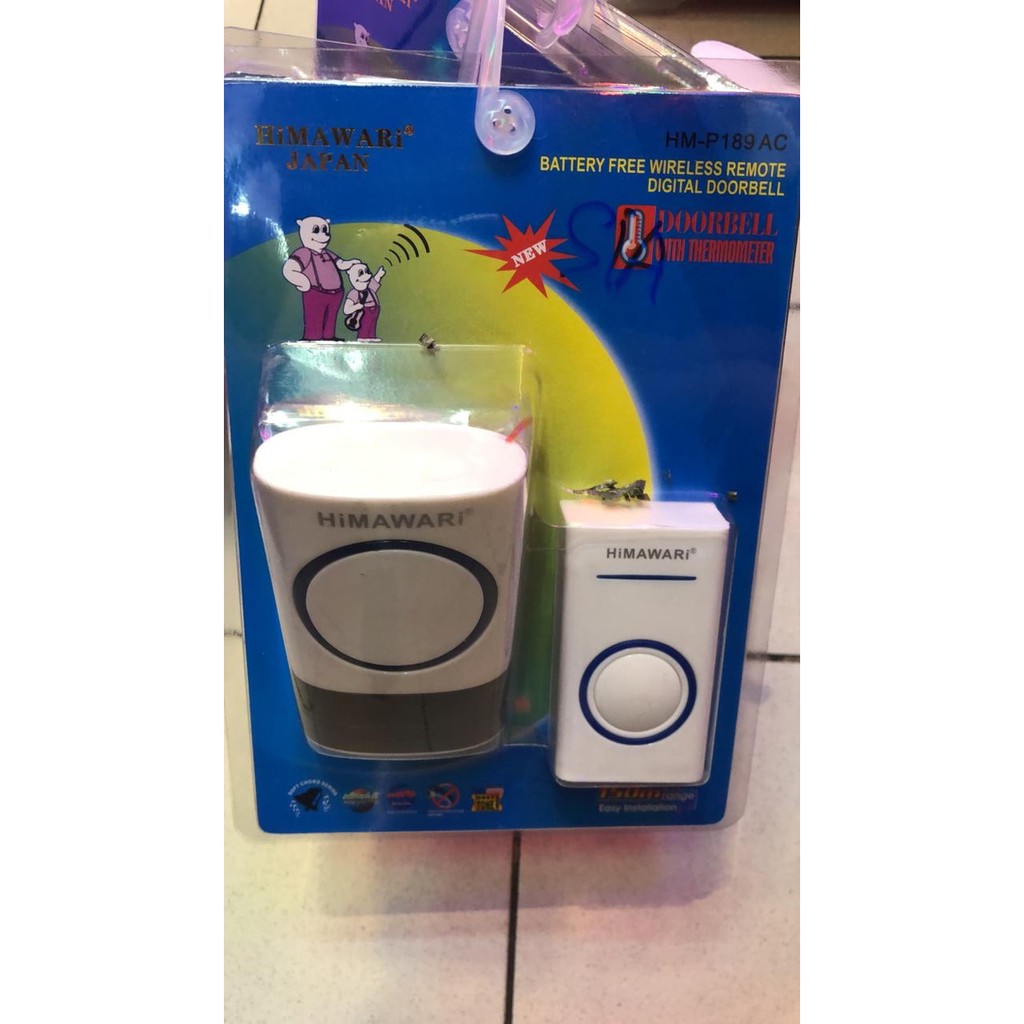 Himawari Wireless Digital Door Bell - Bel Pintu - Tanpa Baterai