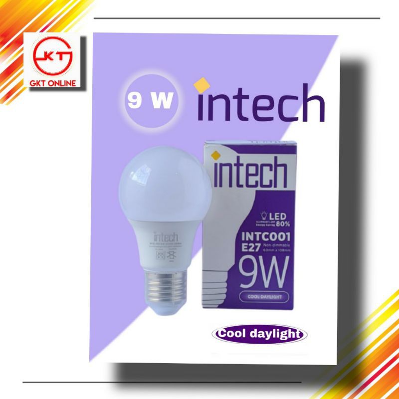 Jual Lampu Led Bohlam Bulat Intech Watt Lampu Bohlam Led Cahaya