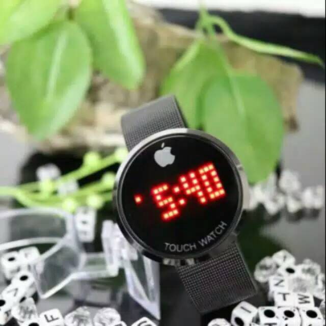 Jam tangan pria dan wanita APLLE IPHONE BULAT touch wach