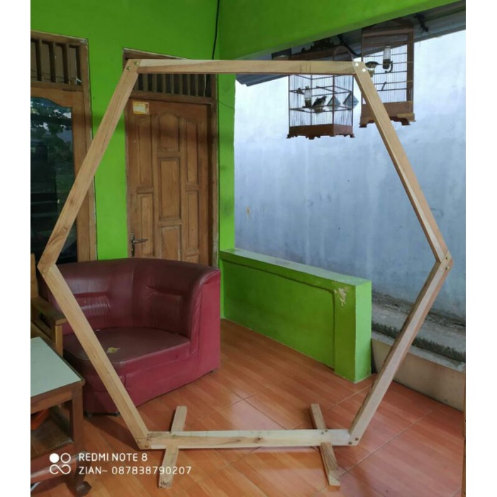 PROMO BACKDROP WEDDING HEXAGONAL UKURAN BESAR