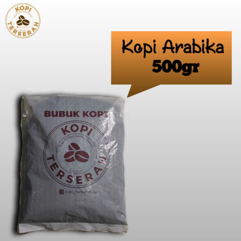 

Kopi Hitam Arabika Bubuk Merek Kopi Terserah 500Gr | Asli Biji Kopi