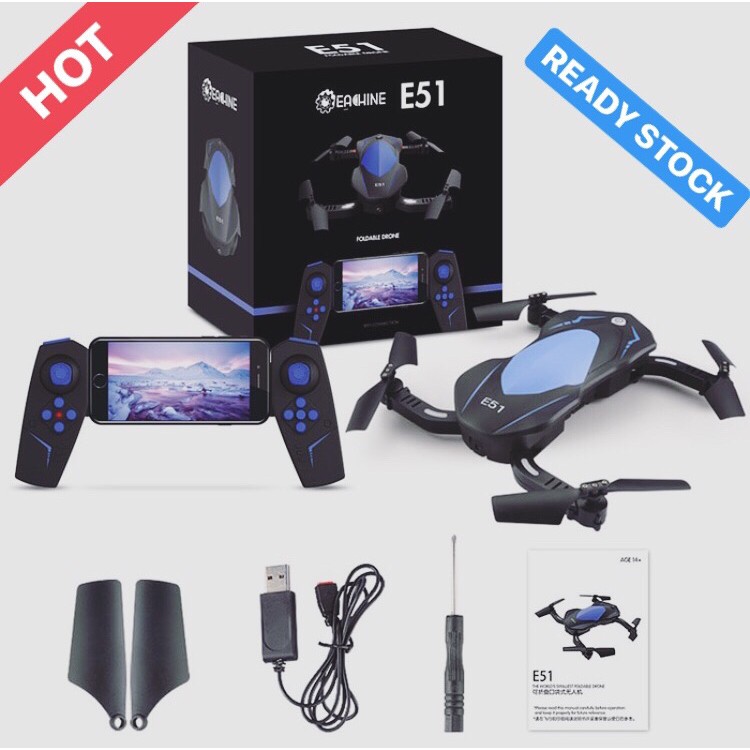 Drone murah DRONE SELFIE CAMERA EACHINE E51 Wifi Fpv Drone