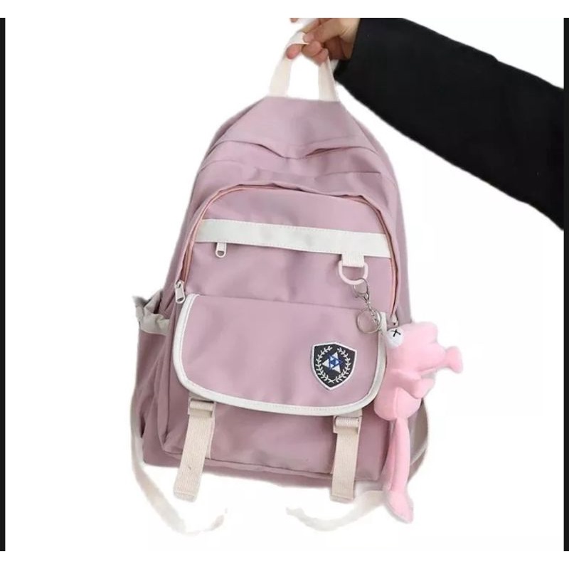 Ransel Wanita Nilon Tahan Air Tas Travel Berpanel Cantik Wanita Tas Sekolah Kapasitas Besar untuk Anak Perempuan Ransel Laptop 15 Inci Baru-6