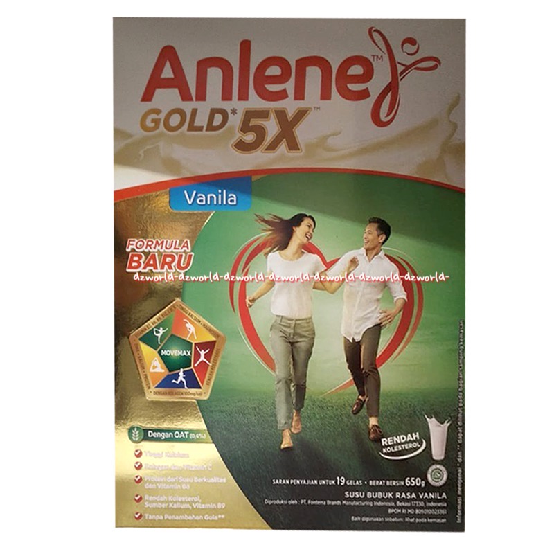 Anlene Gold Plus 650gr Original Coklat Vanila Susu Anline Susu Tinggi Kalsium Untuk Usia 50tahun Anlen Golden Rasa Plain Cokelat