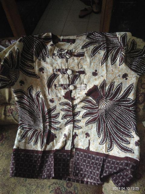 Batik Wanita Pari Crem S/xxl Atasan Batik Modern Pekalongan