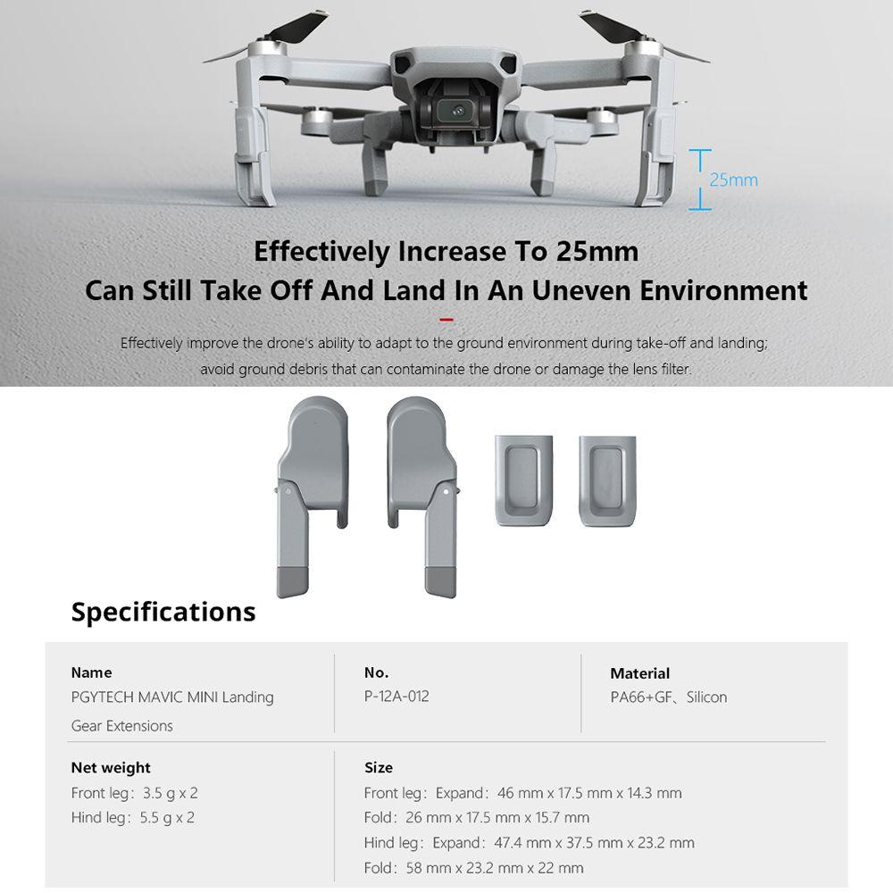 Top Drone Landing Gear Baru Lipat Ekspanding Tinggi Extender