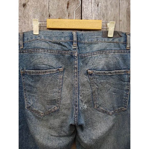 zara man slim fit distressed denim second original