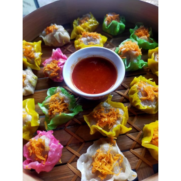 

100 biji Dimsum pelangi/siomay ikan gabus
