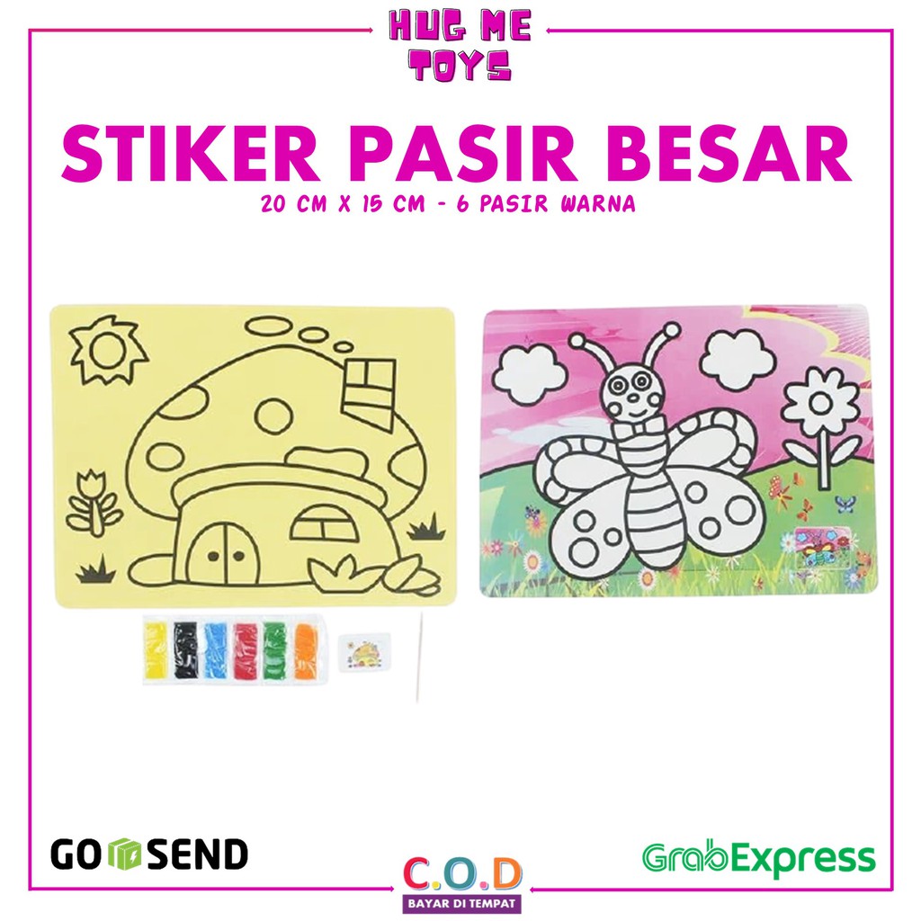 

Mainan Edukasi Kertas Menggambar Lukis Stiker Pasir Ajaib Sticker Anak Besar TM466