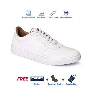 Footstep Footwear Sepatu pria Sneakers Fonte Full White Original Shoes