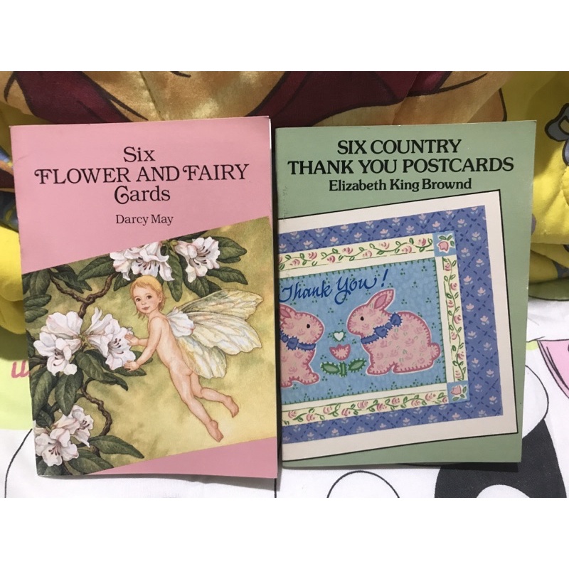 

POSTCARD KARTU POS SET FLOWERS FAIRY RABBIT KELINCI EASTER SIX COUNTRY
