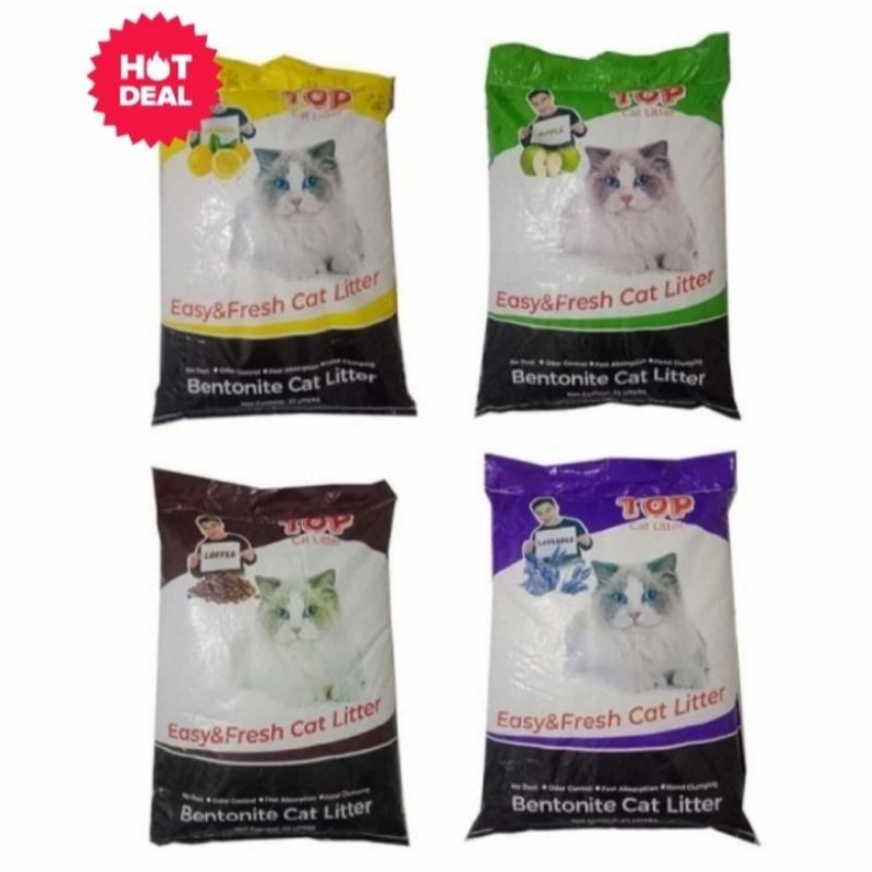 pasir kucing pasir top cat litter 25 liter promo