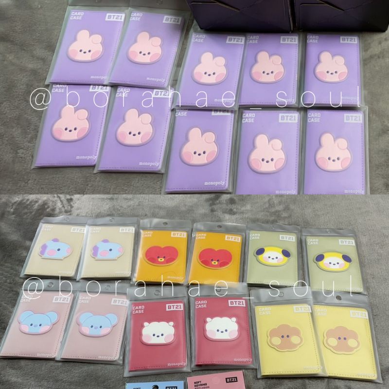 (READY STOCK) BT21 x Monopoly LEATHER PATCH CARD CASE CARD HOLDER WALLET VER OFFICIAL