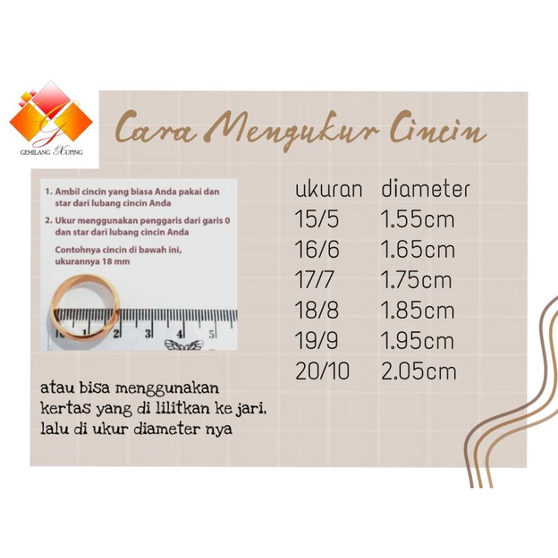 Cincin Yaxiya Fuji Double Layer C03177