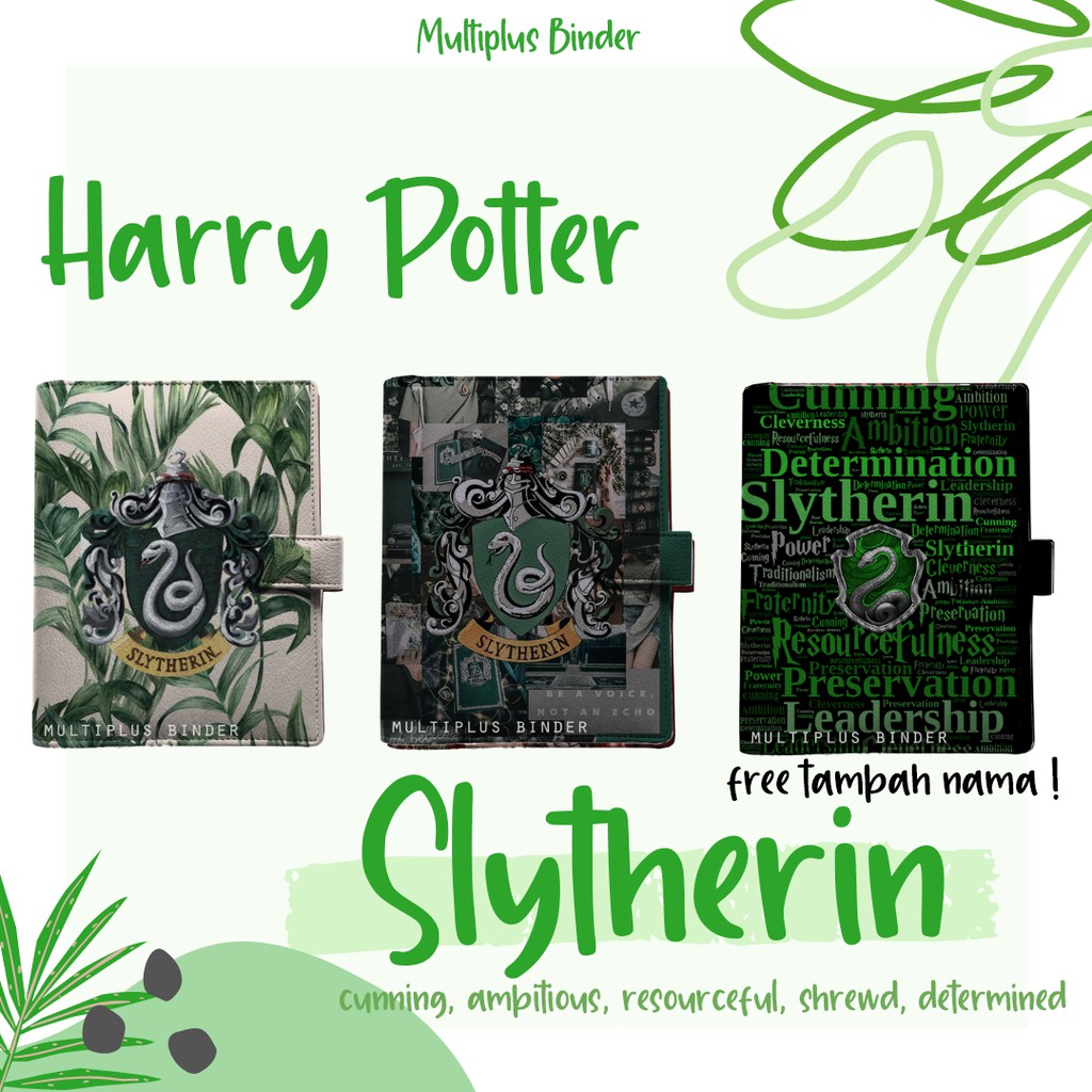 

Binder Custom H@rry P0tter Slytherin 26 Ring / 20 Ring / 6 Ring Free Tambah Nama!