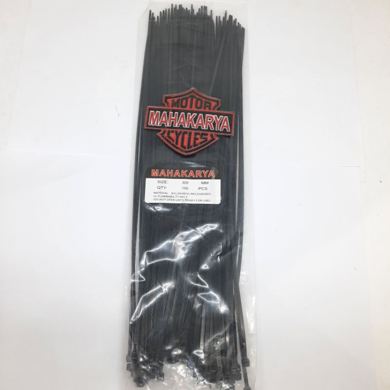 

KABEL TALI TIES TIE 2.5 X 300MM 4.5X300MM 30CM HITAM ISI 100PCS