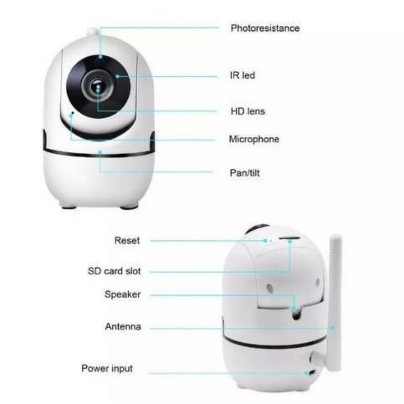 Kamera Cctv V380 Pro Wireless - IP CAM Smart Camera HD 1080 WIFI - Wireless Cctv - Kamera Cctv Baby-