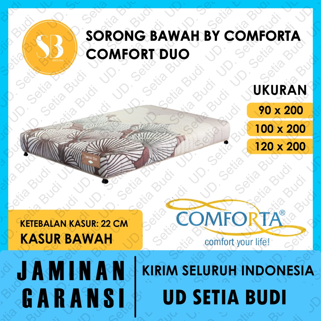 Sorong Bawah Comforta Springbed Comfort Duo  120x200 CM / 100x200 CM / 90x200 CM