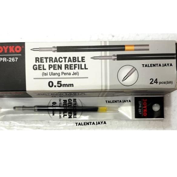 

Miliki ISI REFILL PULPEN GEL RETRACTABLE JOYKO GPR 267 - 1 PAK ,,