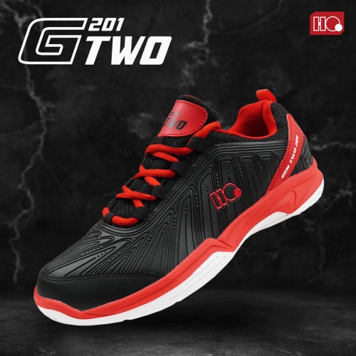 SEPATU BADMINTON HIQUA G-TWO - BLACK RED
