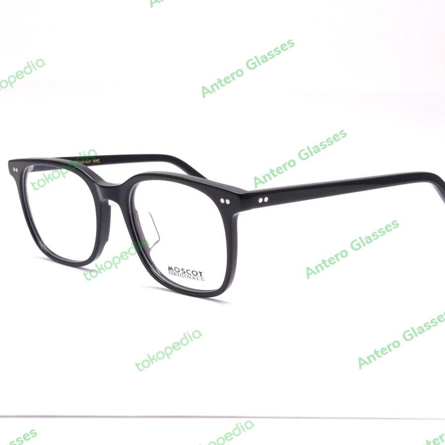 frame kacamata pria wanita moscot travis grade original black glossy
