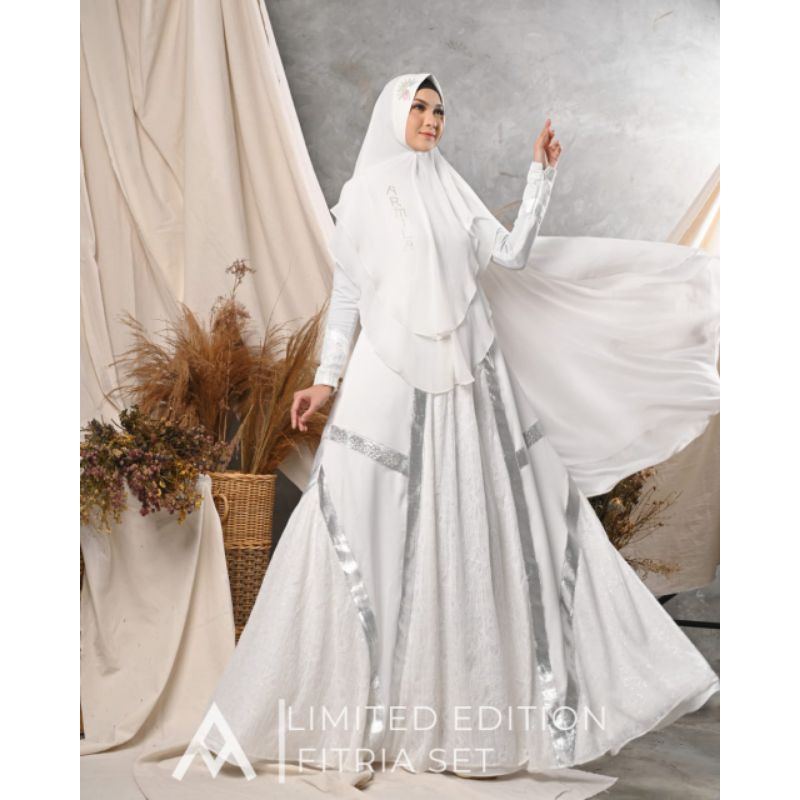 ARMILA/Fitria set white by Armila/Set syari/Syari modis/Syari premium
