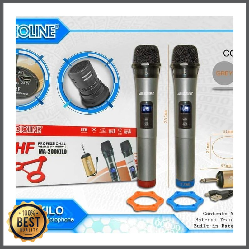 Mishad Shop -  Mic wireless Audioline MA 200 KILO Uhf GU-5117-2090