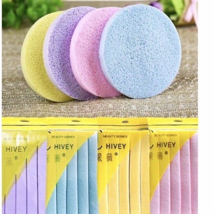 1 Pack isi 12 Stick Spons Kentang Facial Sponge Spon Makeup Serbaguna