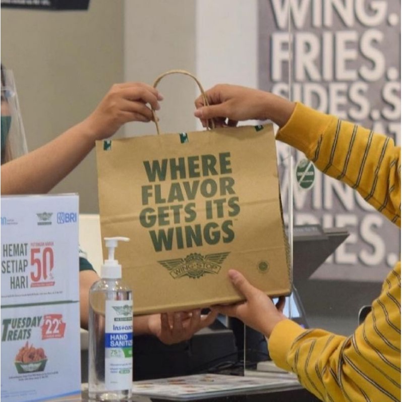 CUCI GUDANG - NEW - WINGSTOP PAPER BAG