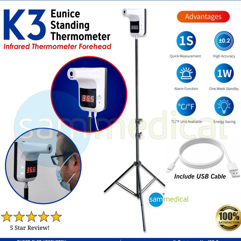 Eunice K3 Standing Thermometer Infrared Forehead