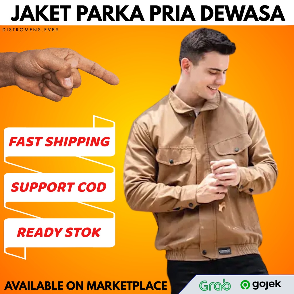 Jaket PARKA PRIA Dewasa Original 100% Full Resleting Sweater Cowok Cewek Jacket Distro Premium Murah