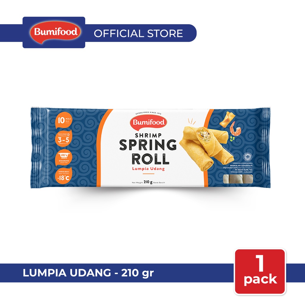 

BUMIFOOD Lumpia Udang / Shrimp Spring Roll Frozen Food [210]