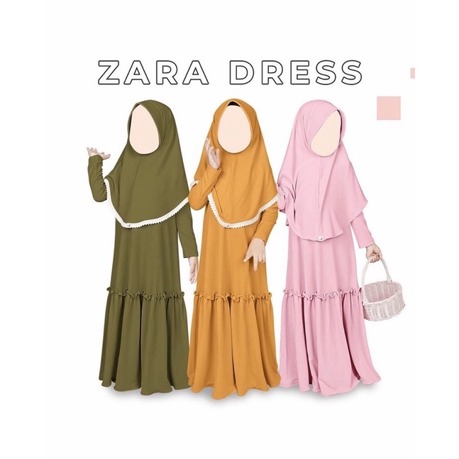 Zara Dress dan Daily Khimar kids & Baby (non renda)- SEPTEMBER 2021 by Atelier Angelina, Setelan baj