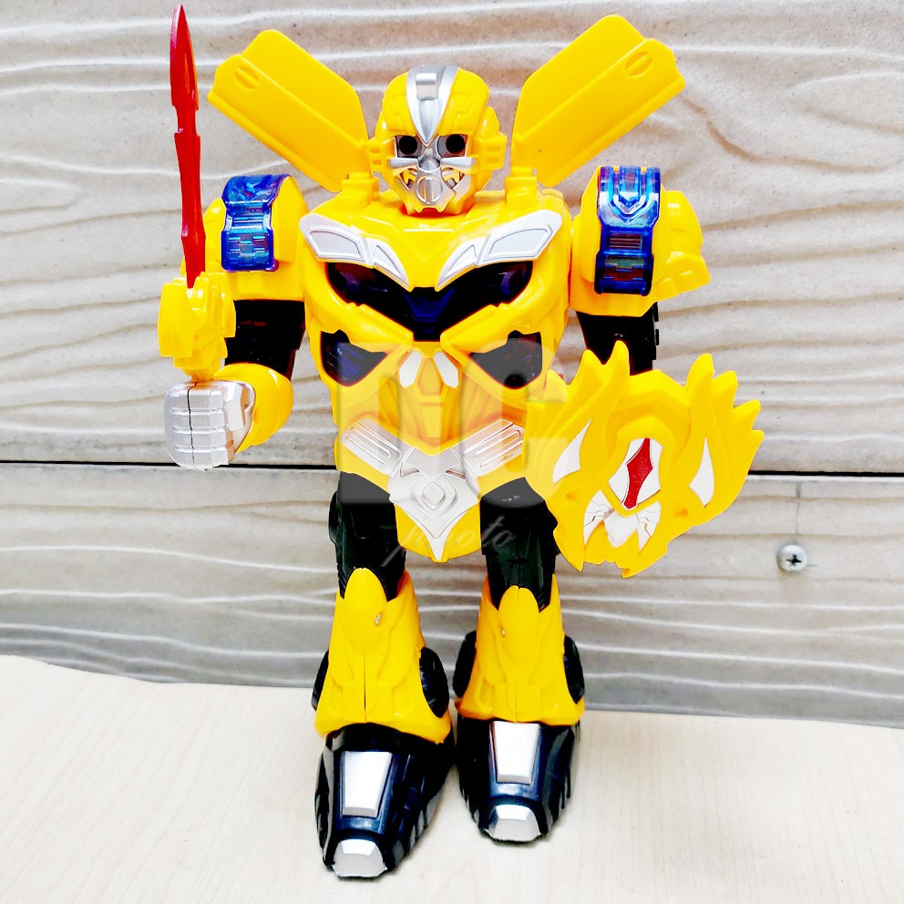 Universe Warrior Robot War Mainan Robot Tempur Transformers Bumblebee Optimus Prime Ada Lampu Suara