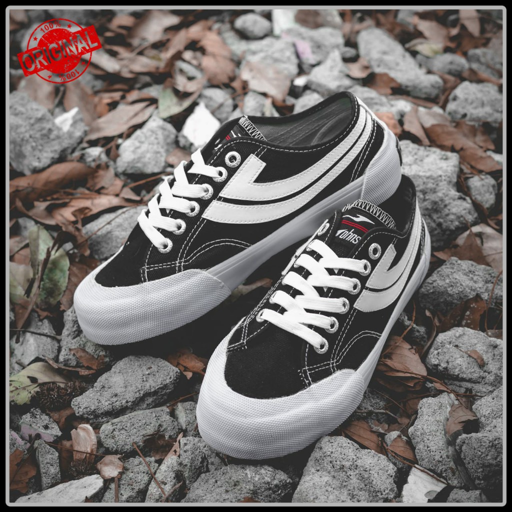 JOHNSON GALAXY PRO BLACK WHITE LOW | SEPATU LOCAL | JOHNSON ORIGINAL