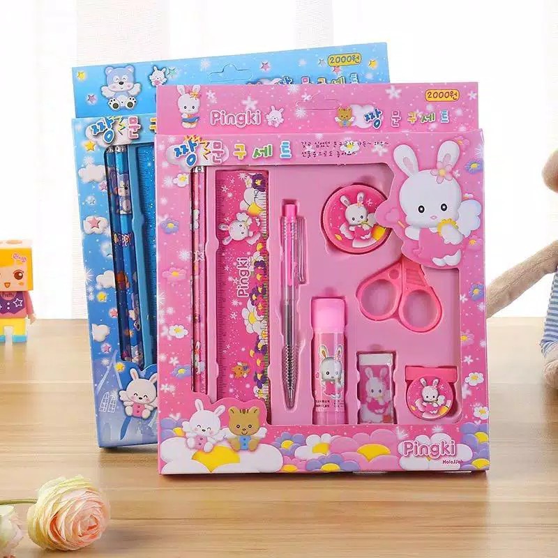 Kids Stationery Set ALAT TULIS Set Anak Karakter 9 in 1 - MKM