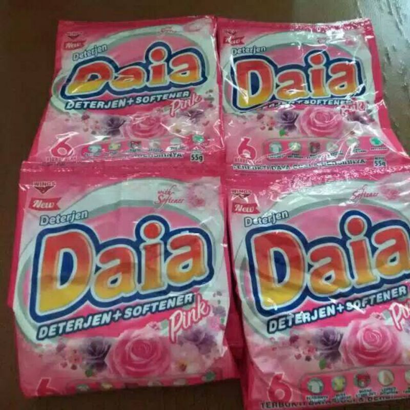 DAIA SABUN DETERJEN BUBUK 52GR 1 RENCENG ISI 6 | Daia Renteng | Daia Murah