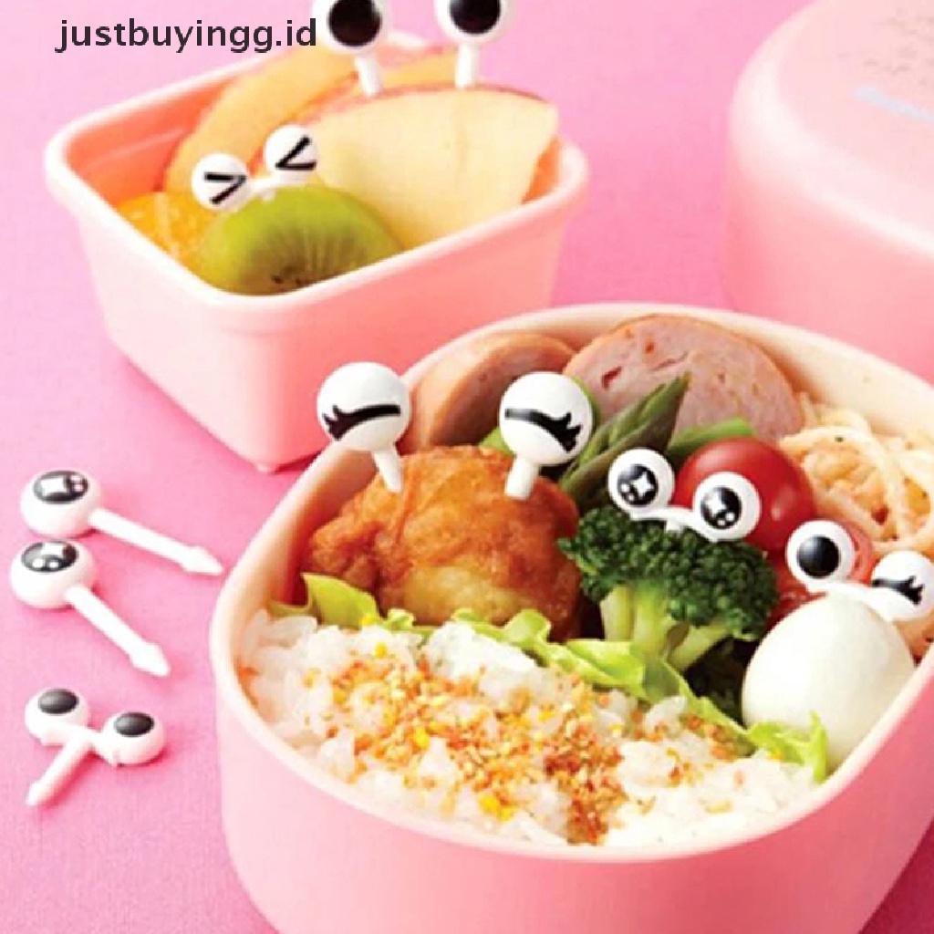 (Justbuyingg.Id) 6 / 10pcs / Pak Tusukan Makanan Ringan / Dessert / Bento Mini Motif Kartun Untuk Anak