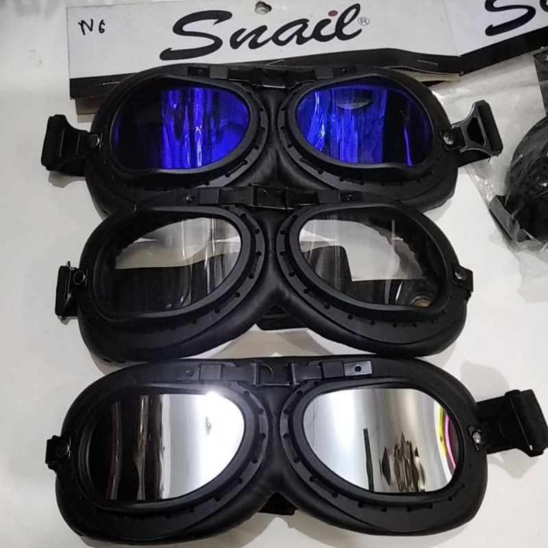 Kacamata pilot kacamata helm retro snail