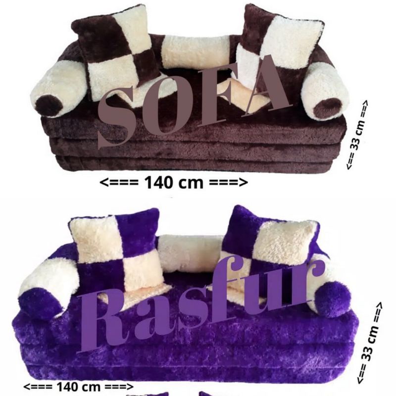 KASUR LIPAT BUSA INOAC/SOFABED KARAKTER BULU RASFUR HALUS TEBAL 10CM