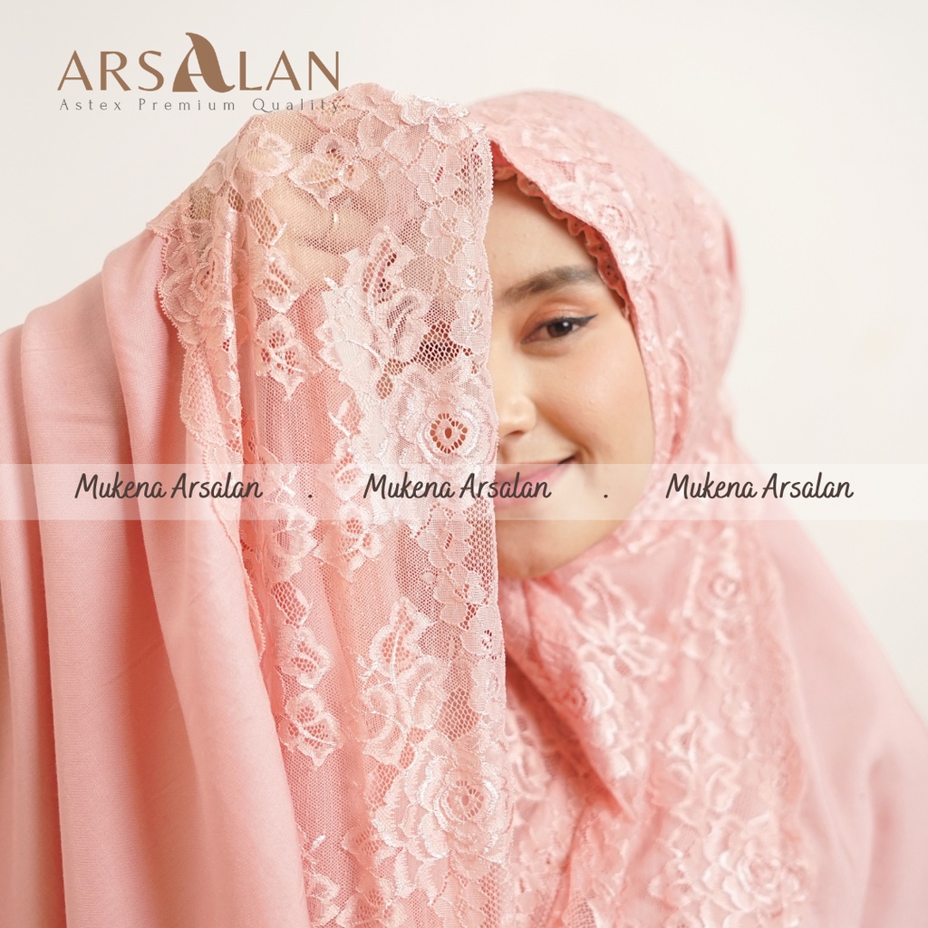 Mukena Rayon Motif Renda Admira Mewah Jumbo | Mukena Arsalan | Admira Series