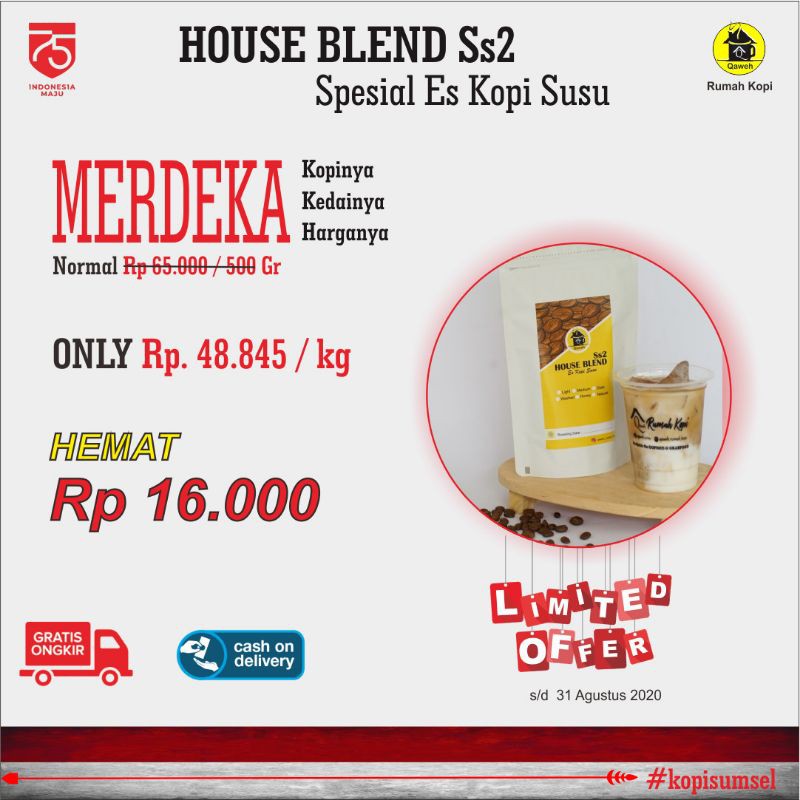 

Kopi Espresso Blend SS2 Spesial Es Kopi Susu 500 Gr