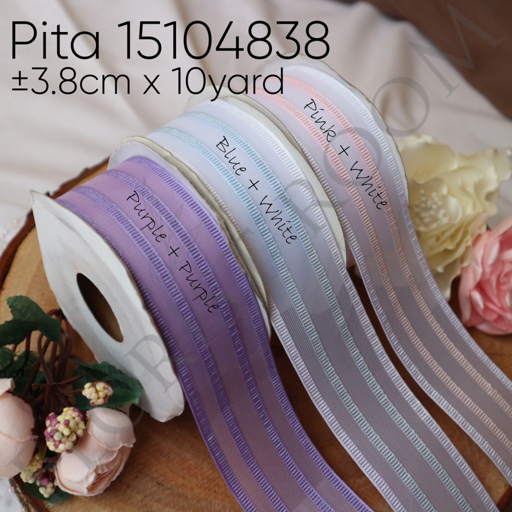 

Pita 15104838 ±3.8cm x 10Yard- Ribbon - Handbouquet - Kado - Hadiah - bunga