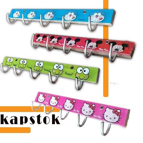 GANTUNGAN BAJU KARAKTER / GANTUNGAN BAJU STAINLESS KAYU / HANGER WONDER KAPSTOK STAINLESS CAPSTOK BESI 8 KAIT