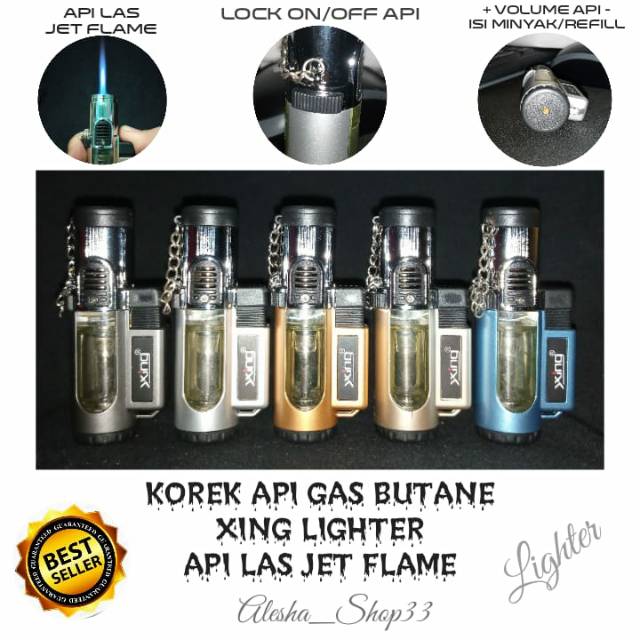 Korek api gas unik xing tabung korek torch mencis api las lighter
