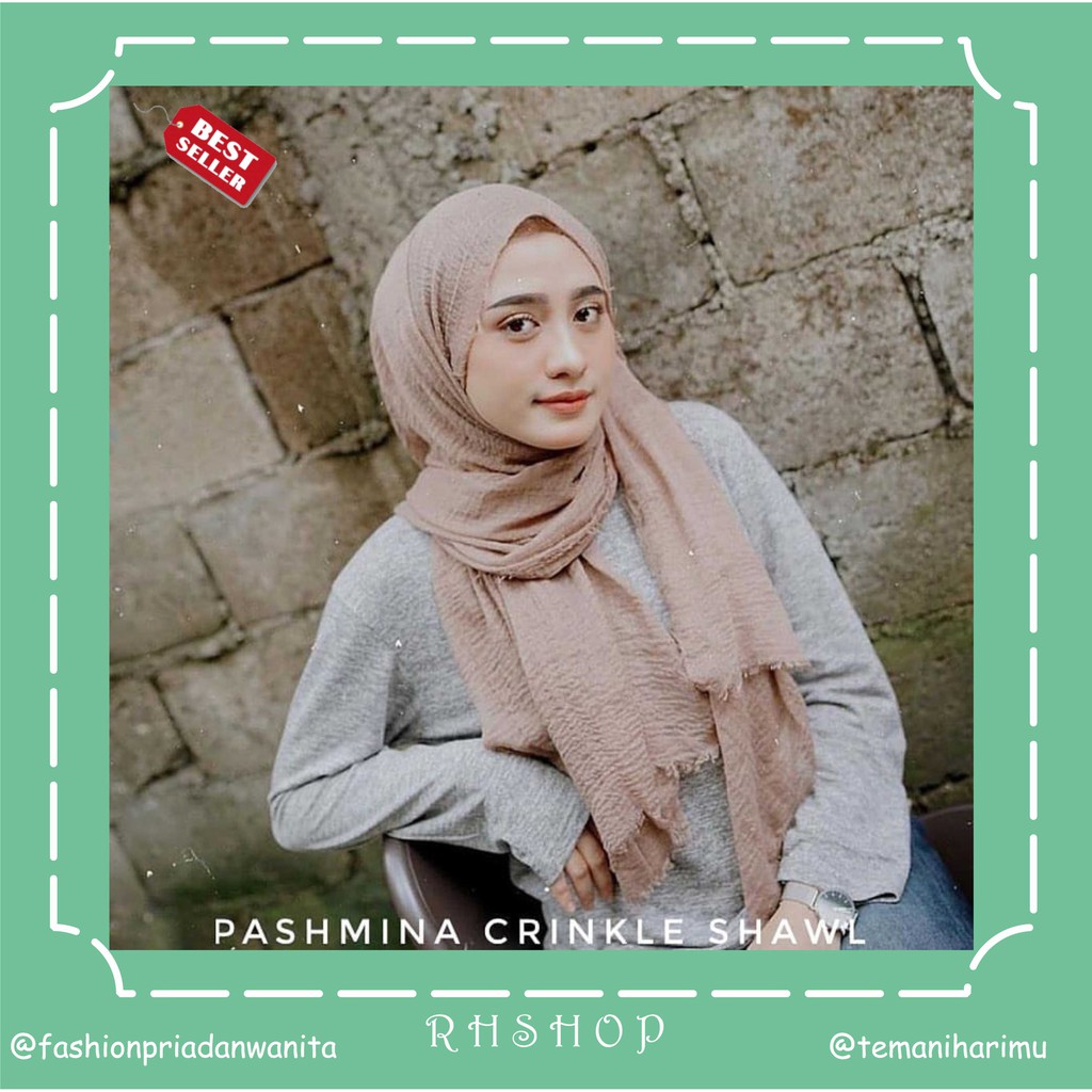 KERUDUNG PASHMINA KUSUT RAWIS PASHMINA KUSUT UMAMA PASHMINA CRINKLE PASHMINA OMBRE PASHMINA MURAH